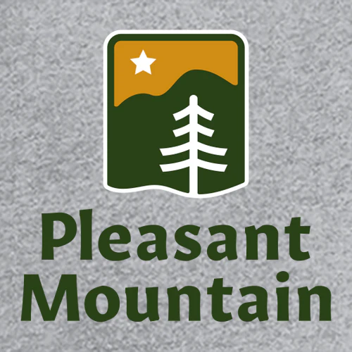Pleasant Mountain Adult Long Sleeve Full Color Chest Logo Heather Grey - Image 2
