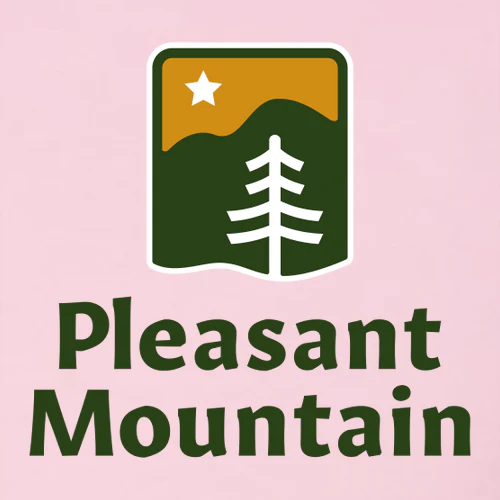 Pleasant Mountain Adult Hoodie Full Color Chest Logo Pink - Image 2