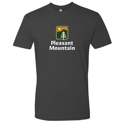 Pleasant Mountain Adult T-Shirt Full Color Chest Logo Heavy Metal