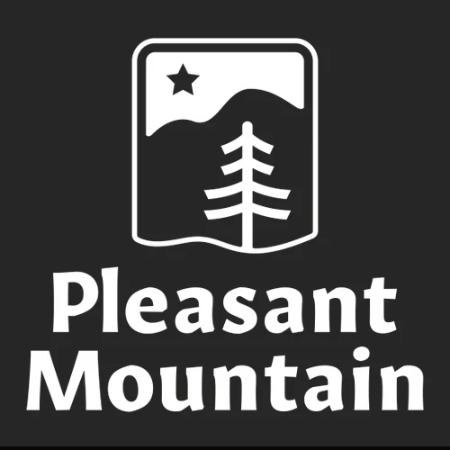 Pleasant Mountain Adult Crewneck White Chest Logo Black - Image 2