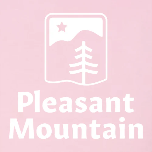 Pleasant Mountain Adult Crewneck White Chest Logo Pink - Image 2