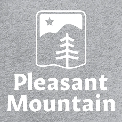 Pleasant Mountain Adult Long Sleeve White Chest Logo Heather Grey - Image 2