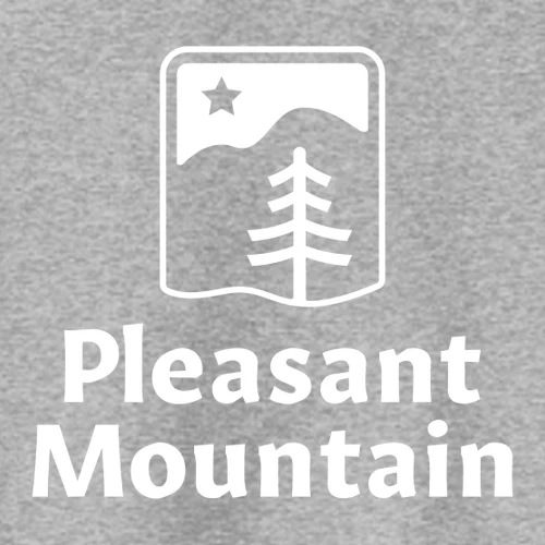 Pleasant Mountain Adult Hoodie White Chest Logo Athletic Heather - Image 2