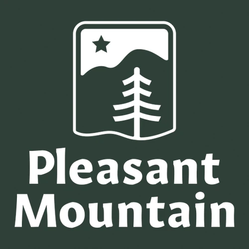 Pleasant Mountain Adult T-Shirt White Chest Logo Forest - Image 2