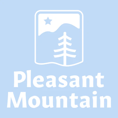 Pleasant Mountain Adult T-Shirt White Chest Logo Light Blue - Image 2