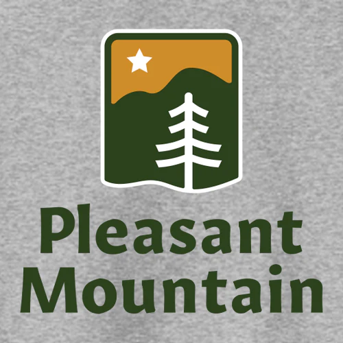 Pleasant Mountain Adult Crewneck Full Color Chest and Back Logo Athletic Heather - Image 5