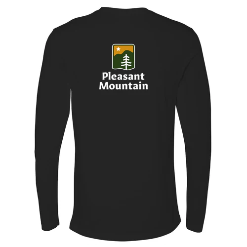 Pleasant Mountain Adult Long Sleeve Full Color Chest and Back Logo Black - Image 4