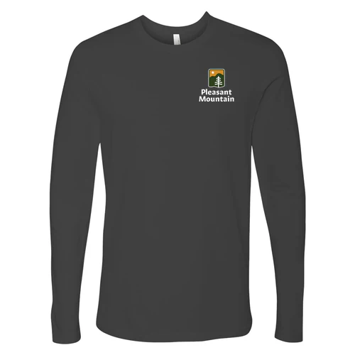Pleasant Mountain Adult Long Sleeve Full Color Chest and Back Logo Heavy Metal - Image 2