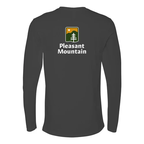 Pleasant Mountain Adult Long Sleeve Full Color Chest and Back Logo Heavy Metal - Image 4