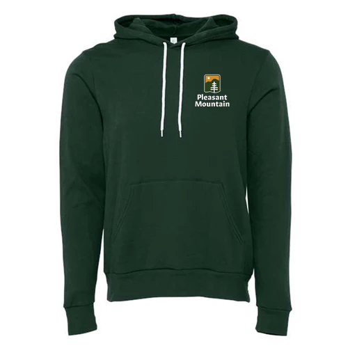 Pleasant Mountain Adult Hoodie Full Color Chest and Back Logo Forest - Image 2