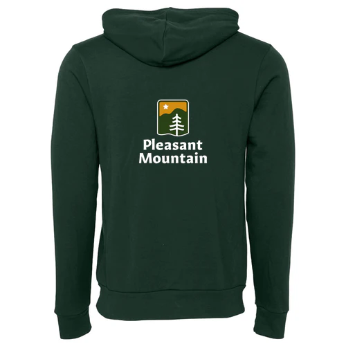 Pleasant Mountain Adult Hoodie Full Color Chest and Back Logo Forest - Image 4