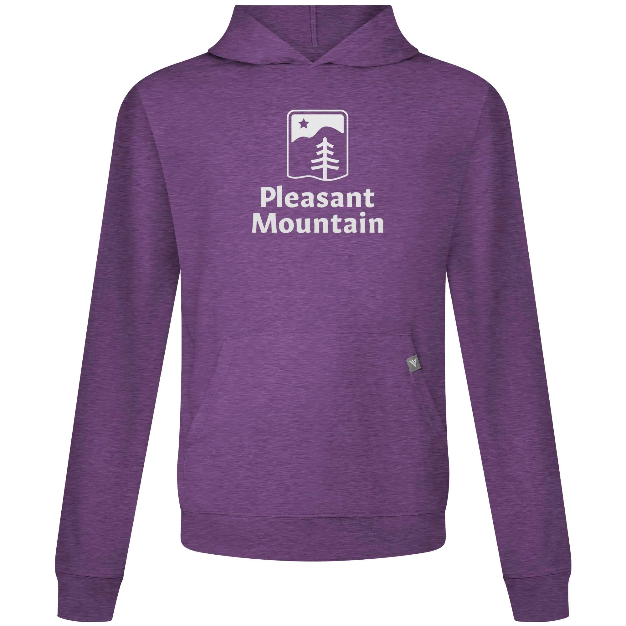 Pleasant Mountain Men's Lightweight Tech Hoody White Chest Logo - Image 2