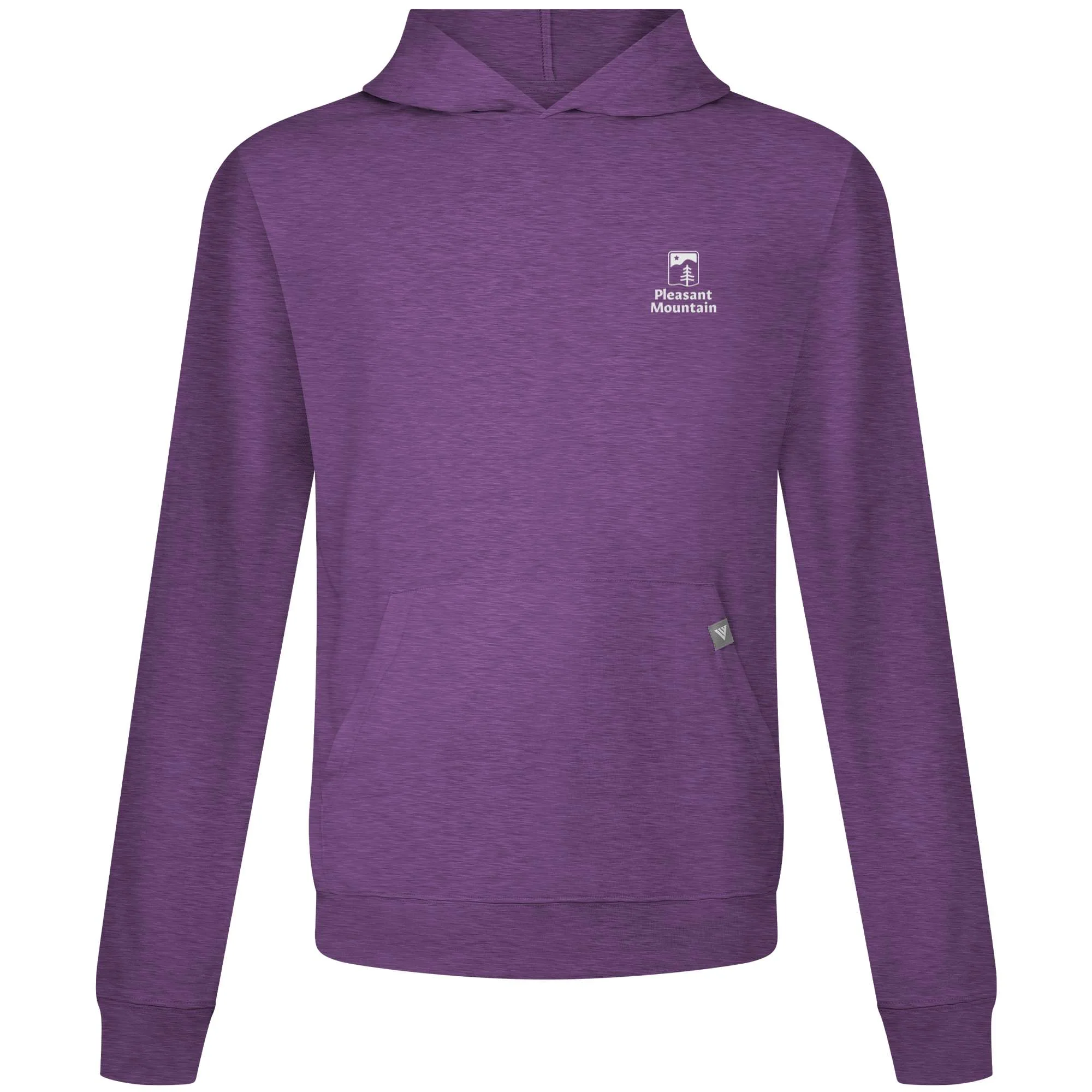 Pleasant Mountain Men's Lightweight Tech Hoody White Small Chest Logo