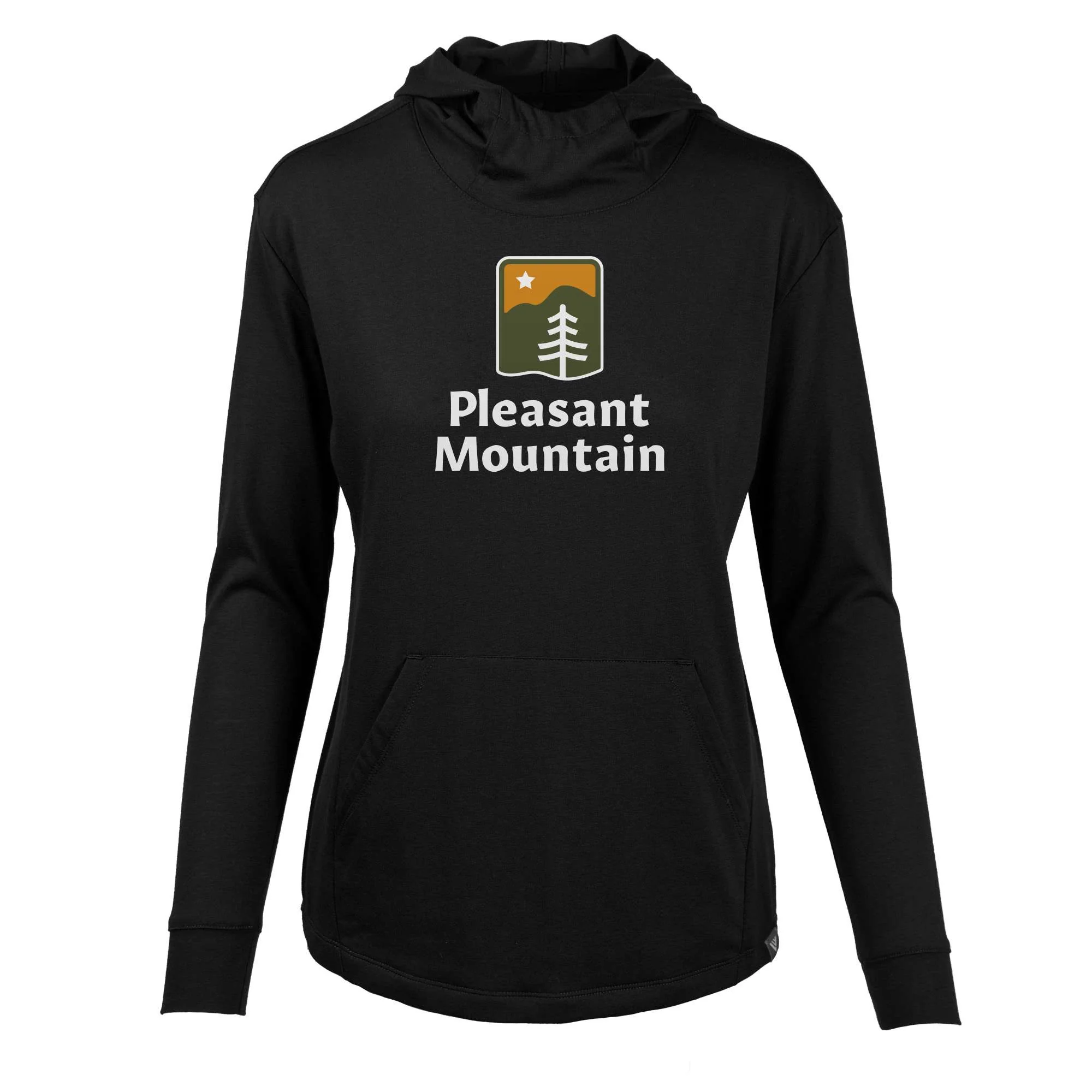 Pleasant Mountain Women's Lightweight Tech Hoody Full Color Chest Logo