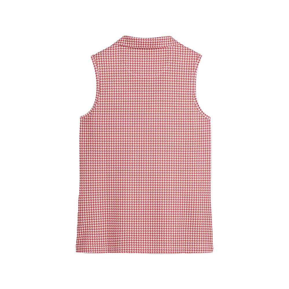 Puma Women's CLOUDSPUN Mono Check Sleeveless Golf Polo - Image 2