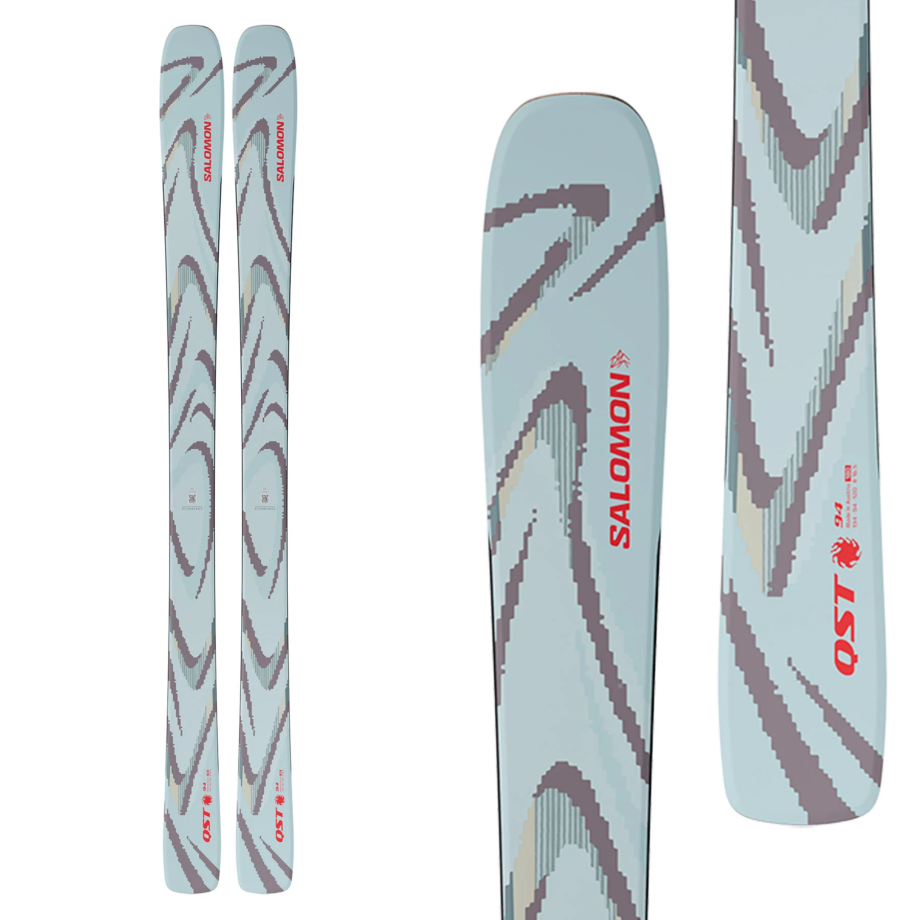 Salomon N QST 94 Skis - Iced Aqua 2026