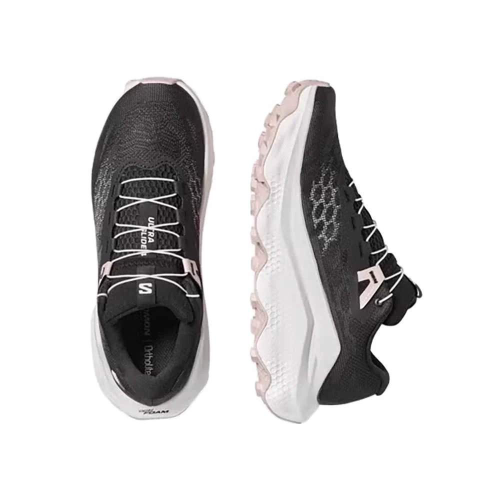 Salomon Women's Ultra Glide 4 Running Shoes - Black/White - Image 4