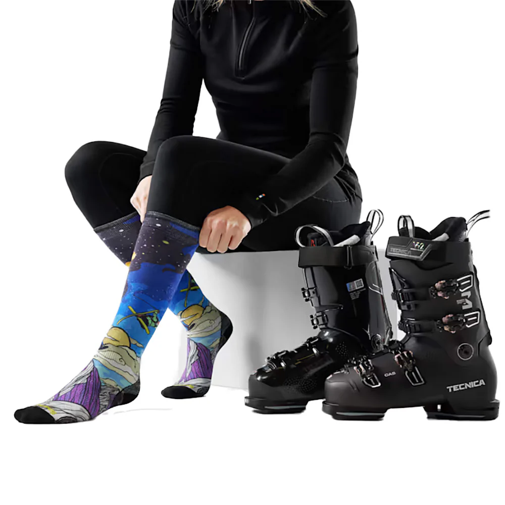 Smartwool Women's Ski Zero Cushion Galactic Ski Print OTC Socks﻿ - Image 2