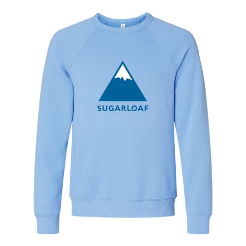 Sugarloaf Adult Crewneck Full Color Chest Logo Carolina Blue