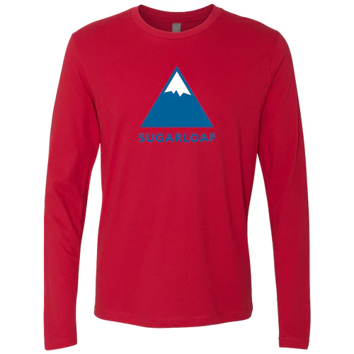 Sugarloaf Adult Long Sleeve Full Color Chest Logo Red