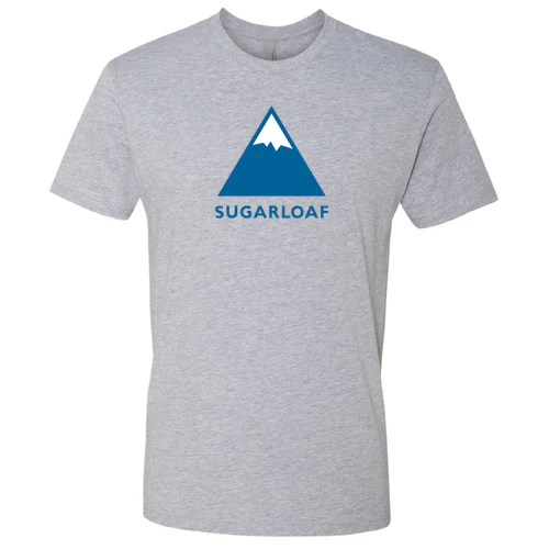 Sugarloaf Adult T-Shirt Full Color Chest Logo Heather Grey