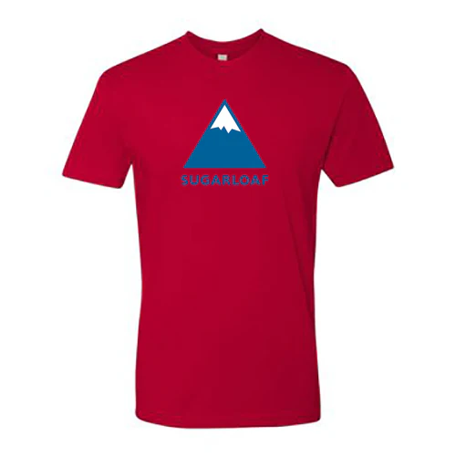 Sugarloaf Adult T-Shirt Full Color Chest Logo Red
