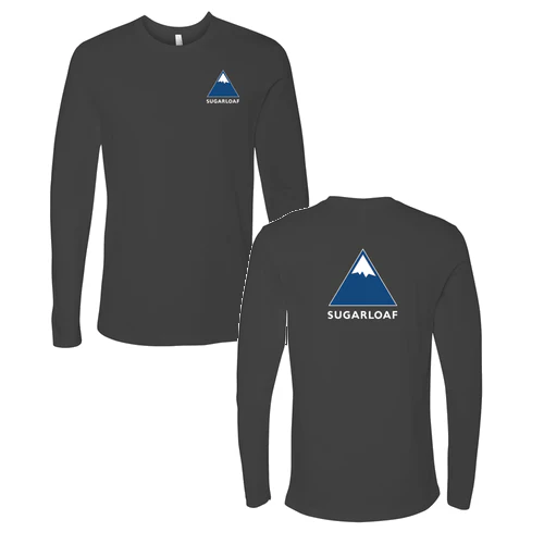 Sugarloaf Adult Long Sleeve Full Color Chest and Back Logo Heavy Metal