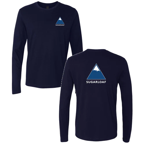Sugarloaf Adult Long Sleeve Full Color Chest and Back Logo Midnight Navy