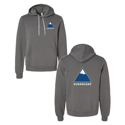 Sugarloaf Adult Hoodie Full Color Chest and Back Logo Asphalt