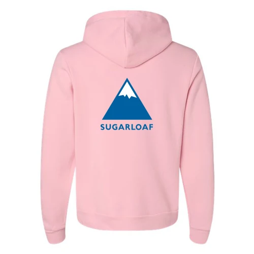 Sugarloaf Adult Hoodie Full Color Chest and Back Logo Pink - Image 4