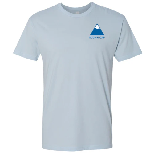 Sugarloaf Adult T-Shirt Full Color Chest and Back Logo Light Blue - Image 2