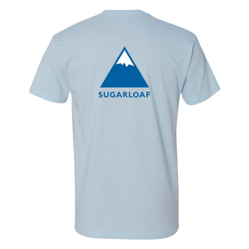 Sugarloaf Adult T-Shirt Full Color Chest and Back Logo Light Blue - Image 4
