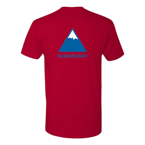 Sugarloaf Adult T-Shirt Full Color Chest and Back Logo Red - Image 4
