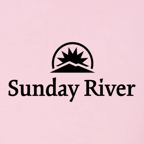Sunday River Adult Crewneck Black Chest Logo Pink - Image 2