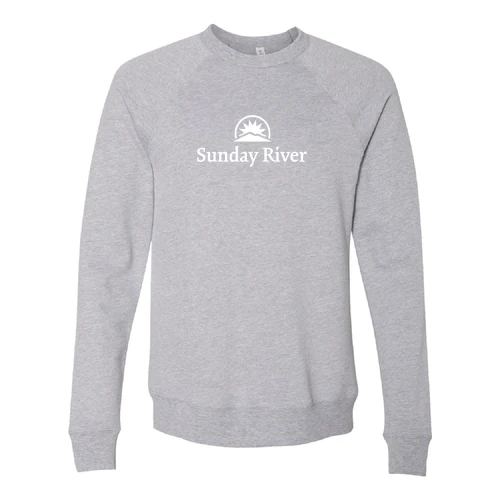 Sunday River Adult Crewneck White Chest Logo Athletic Heather