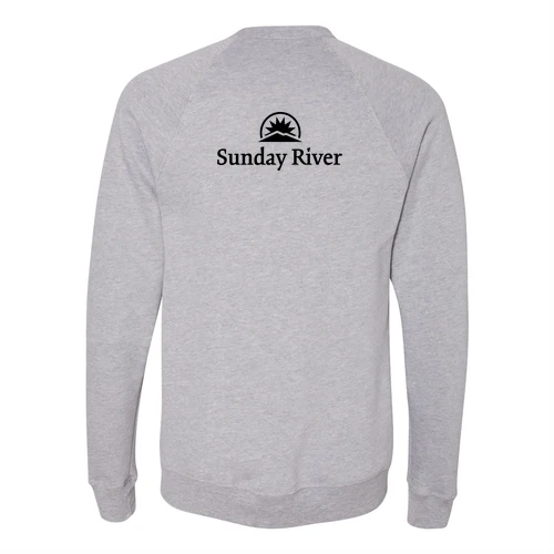 Sunday River Adult Crewneck Black Chest and Back Logo Athletic Heather - Image 4