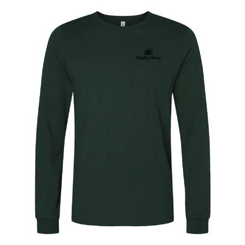 Sunday River Adult Long Sleeve Black Chest and Back Logo Forest - Image 2