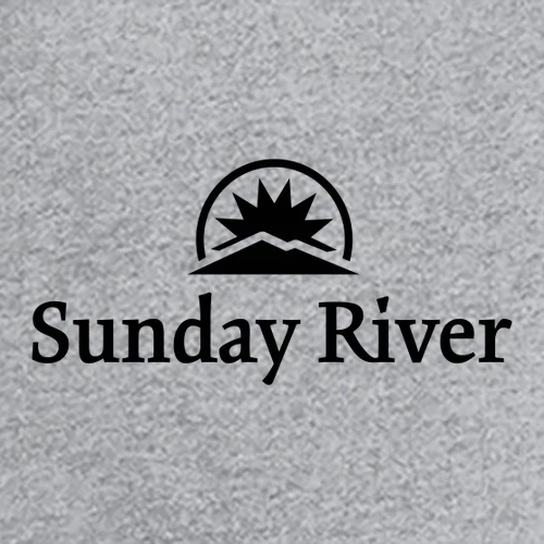 Sunday River Adult Long Sleeve Black Chest and Back Logo Heather Grey - Image 5