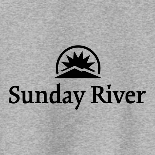 Sunday River Adult Hoodie Black Chest and Back Logo Athletic Heather - Image 5