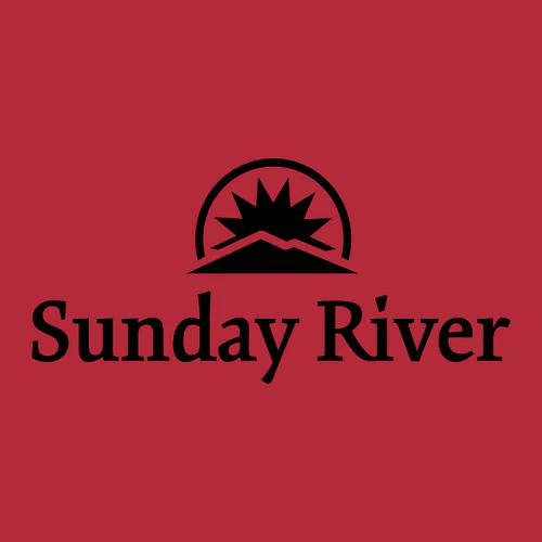 Sunday River Adult T-Shirt Black Chest and Back Logo Red - Image 3