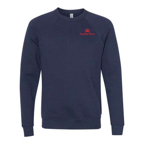 Sunday River Adult Crewneck Red Chest and Back Logo Navy - Image 2