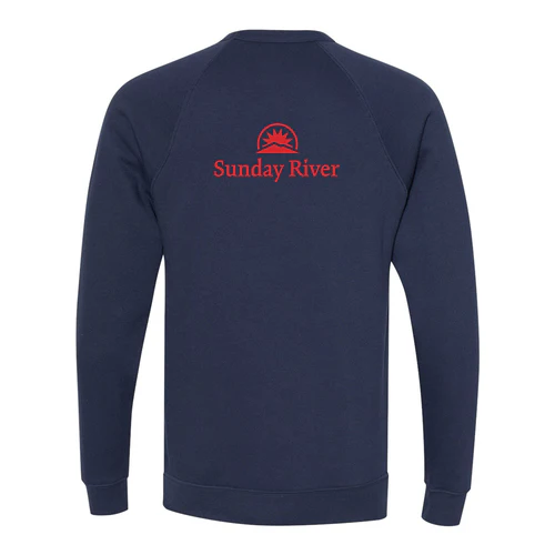 Sunday River Adult Crewneck Red Chest and Back Logo Navy - Image 4