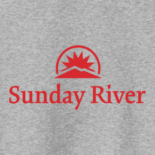 Sunday River Adult Hoodie Red Chest and Back Logo Athletic Heather - Image 3