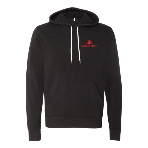 Sunday River Adult Hoodie Red Chest and Back Logo Black - Image 2