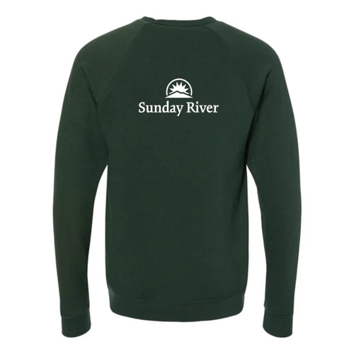 Sunday River Adult Crewneck White Chest and Back Logo Forest - Image 4
