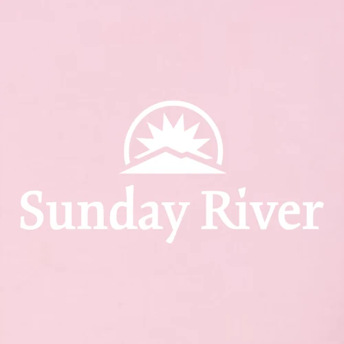 Sunday River Adult Long Sleeve White Chest and Back Logo Pink - Image 5