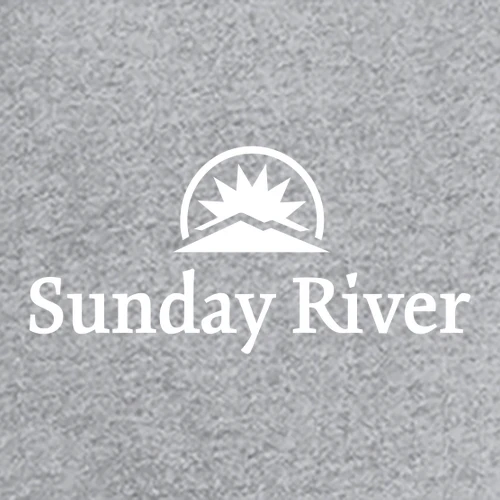 Sunday River Adult T-Shirt White Chest and Back Logo Heather Grey - Image 5
