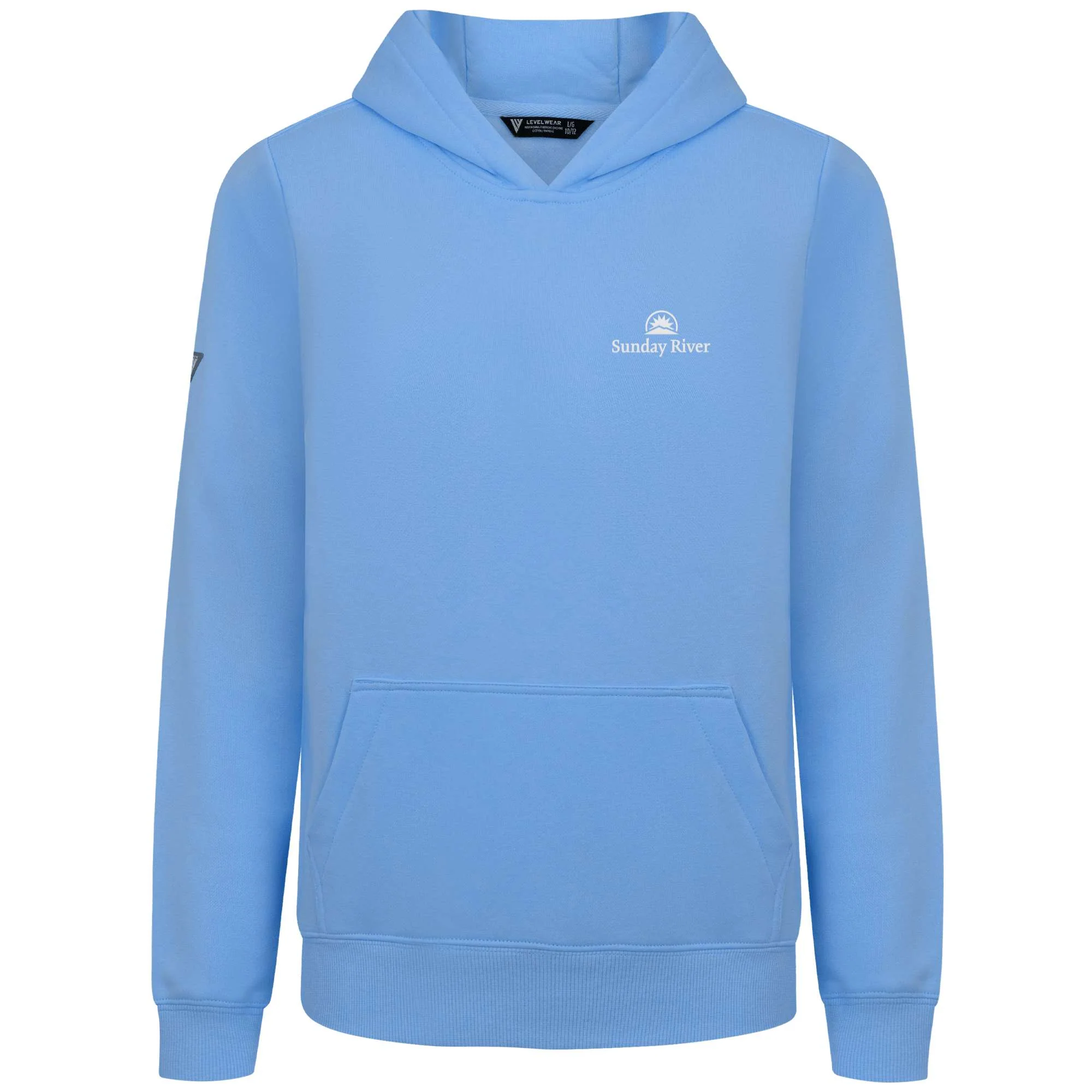 Sunday River Kid's Hoody White Small Chest Logo - Image 3