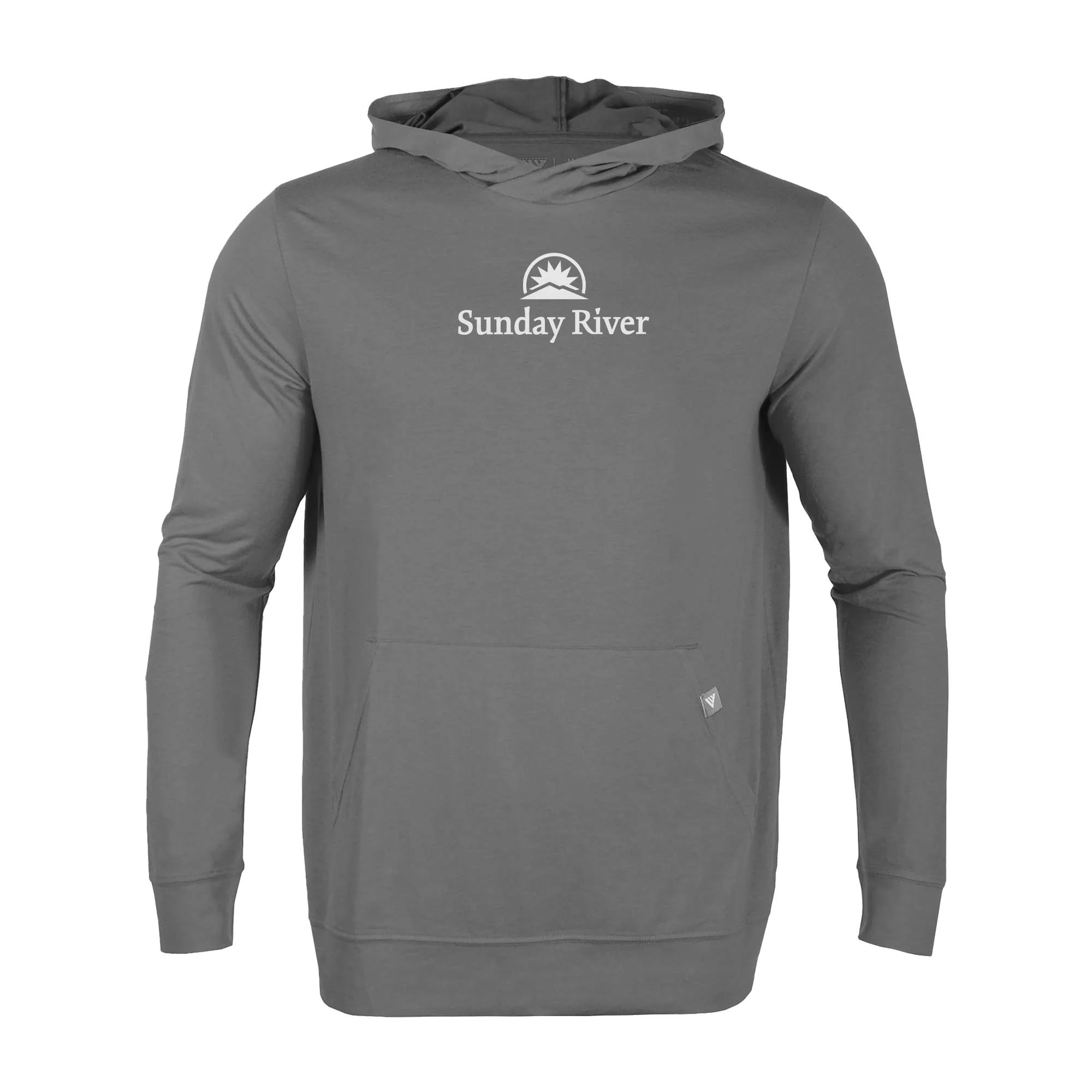 Sunday River Men's Lightweight Tech Hoody White Chest Logo - Image 3