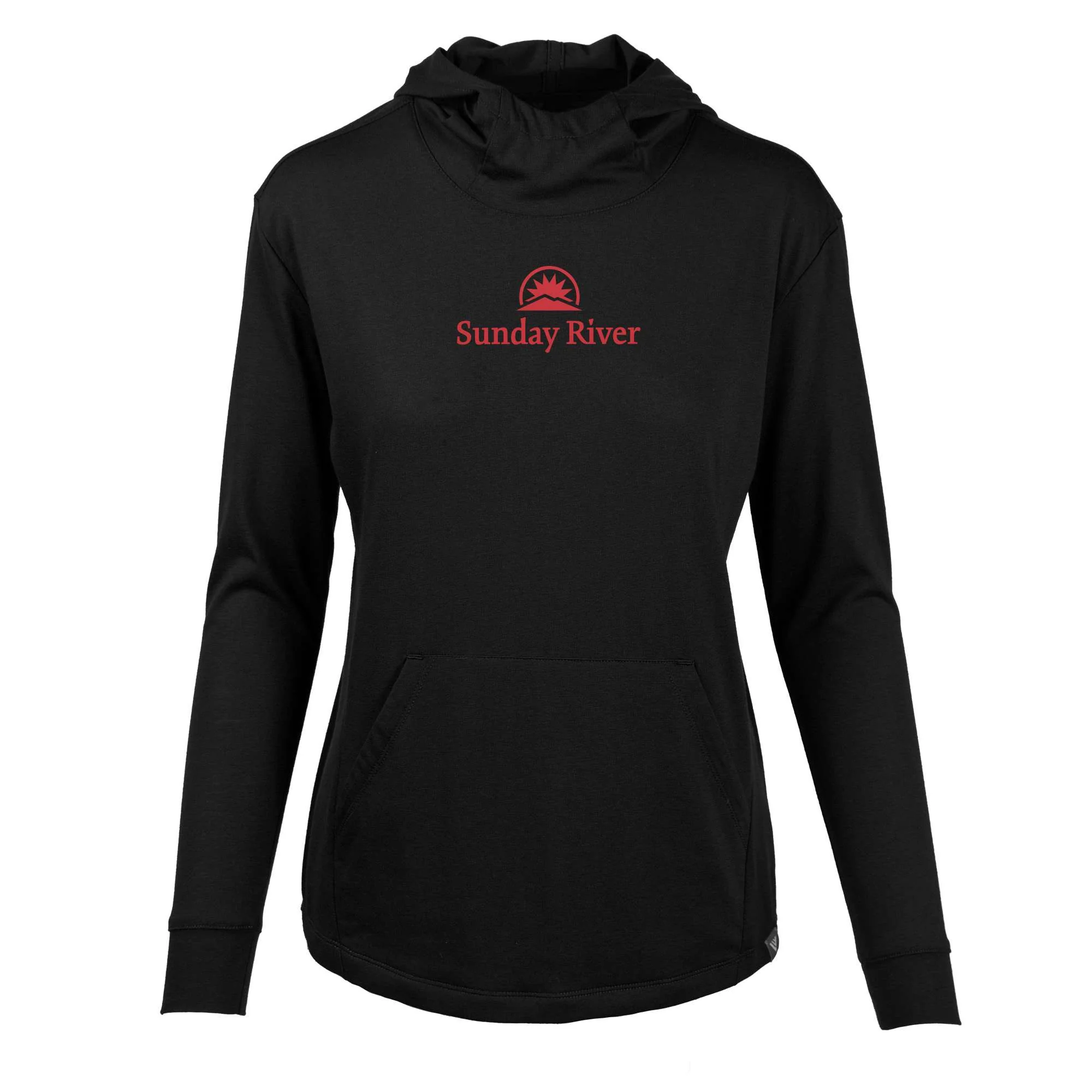Sunday River Women's Lightweight Tech Hoody Red Chest Logo